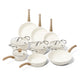Cook & Pan - Batería de cocina Go Ivory de 9 piezas