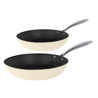 Cook &amp; Pan - Juego de sartenes Honey Go Ivory de 2 piezas