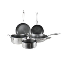 Cook &amp; Pan - Juego de utensilios de cocina de acero inoxidable color miel de 5 piezas