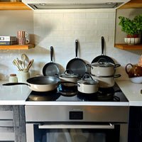 Cook &amp; Pan - Juego de utensilios de cocina de 7 piezas color miel y topo Cook &amp; Pan