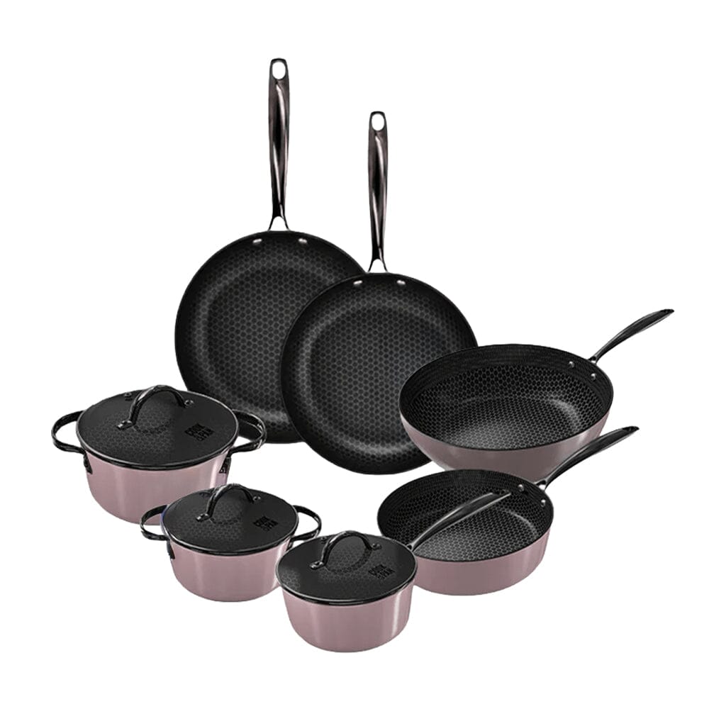 Cook &amp; Pan - Juego de utensilios de cocina de 7 piezas color miel y topo Cook &amp; Pan