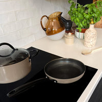 Cook &amp; Pan - Juego de utensilios de cocina de 7 piezas color miel y topo Cook &amp; Pan