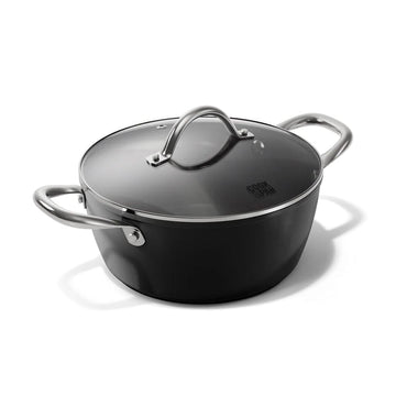 Cook &amp; Pan - Olla de cocina Signature de 24 cm con tapa de cristal Olla de cocina Cook &amp; Pan