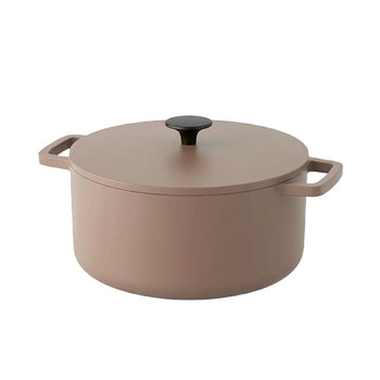 Cook &amp; Pan - Sartén de hierro fundido color topo de Mind, 24 cm - 4 litros.
