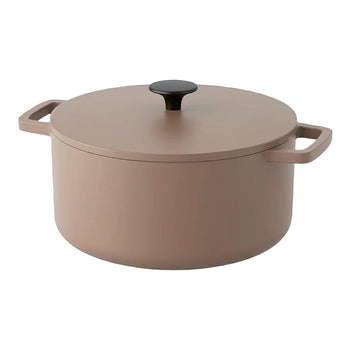 Cook &amp; Pan - Sartén de hierro fundido color topo de 28 cm - 6,5 litros