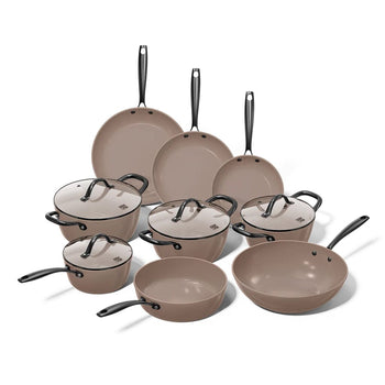 Cook &amp; Pan - Juego de utensilios de cocina de 9 piezas color topo Cook &amp; Pan