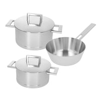 Demeyere - Juego de 7 sartenes John Pawson Juego de sartenes de 3 piezas Demeyere