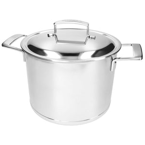 Demeyere - Silver 7 Olla sopera de 24 cm con tapa de doble pared Olla sopera Demeyere