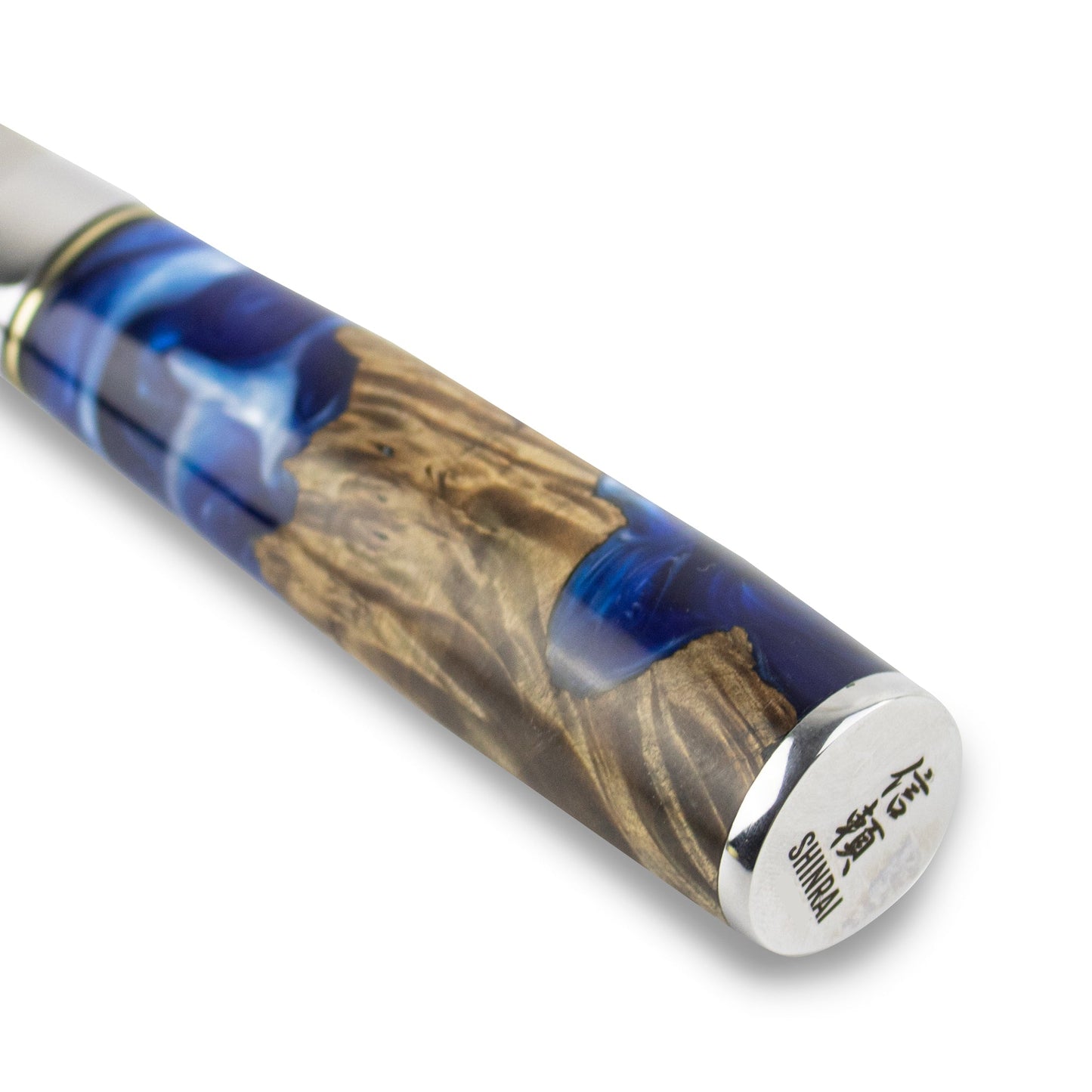 Shinrai Japan - Ensemble de couteaux Damas 6 pièces Epoxy Sapphire + bloc de couteaux magnétique