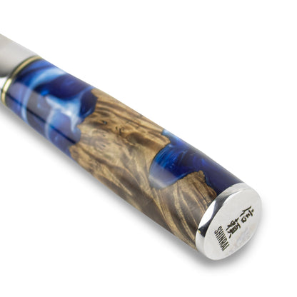 Shinrai Japan - Ensemble de couteaux Damas 6 pièces Epoxy Sapphire + bloc de couteaux magnétique