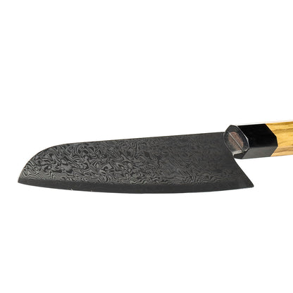 Shinrai Japón - Cuchillo Santoku Takumi Kaza Damasco 18 cm