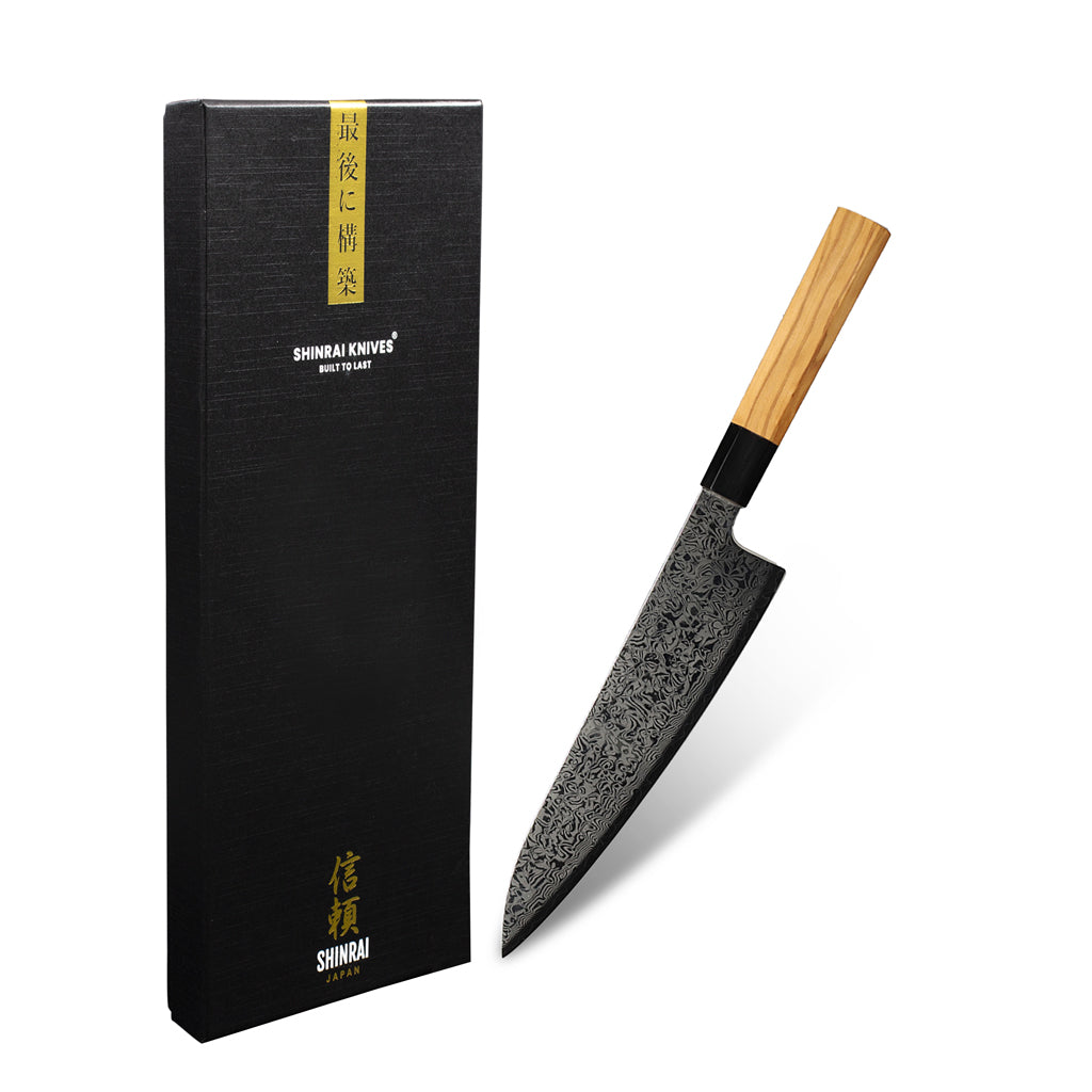 Shinrai Japón - Cuchillo Chef Takumi Kaza Damasco 20 cm