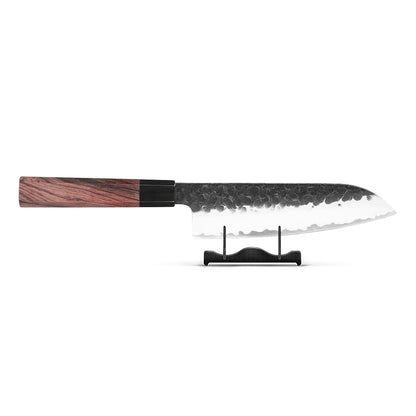 Shinrai Japón - Cuchillo Santoku Kurayami Damasco 18 cm