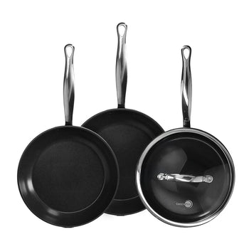 GreenPan - Juego de utensilios de cocina Barcelona Pro de 4 piezas 20/24/24 cm - 2 sartenes + cacerola con tapa Juego de utensilios de cocina GreenPan