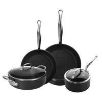 GreenPan - Barcelona Pro XL 6-delige Pannenset 18/24/28/30 cm - steelpan met deksel + 2 koekenpannen + stoofpan met deksel Pannenset GreenPan 