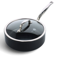 GreenPan - Cacerola Barcelona con revestimiento cerámico antiadherente y tapa Sartén GreenPan de 24 cm