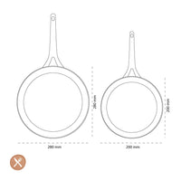 GreenPan - Juego de sartenes Geneva de 2 piezas con revestimiento antiadherente cerámico de 20/28 cm Juego de sartenes GreenPan