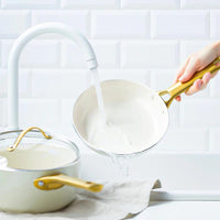 GreenPan - Juego de sartenes Padova Cream White de 2 piezas con revestimiento antiadherente cerámico de 20/26 cm Juego de sartenes GreenPan