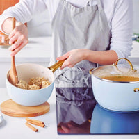 GreenPan - Juego de sartenes Padova azul claro de 10 piezas Juego de sartenes GreenPan