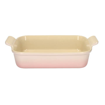 LeCreuset - Fuente de horno rectangular Concha Rosa 26x19cm 2,1l