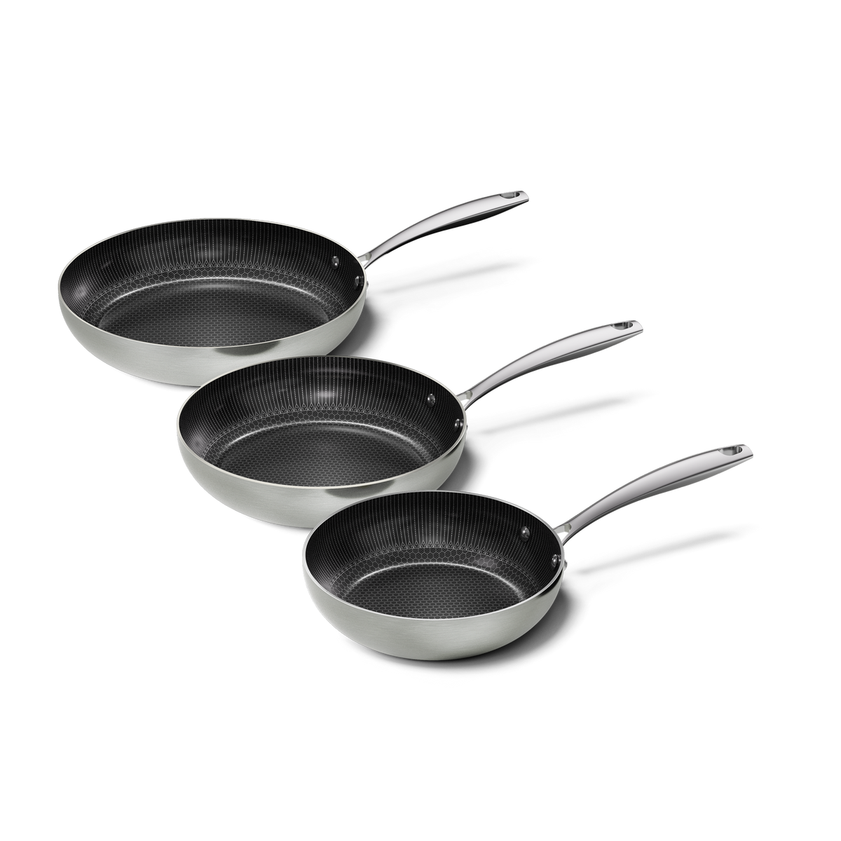 Cook & Pan - Ensemble de poêles à frire au miel 3 pièces