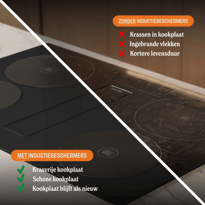 Cook &amp; Pan - Juego de protectores de inducción Taupe of Mind - Paquete de 4