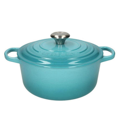 LeCreuset - Asar- / Cacerola Signature redonda Azul Caribe 24cm 4,2l