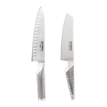 Global - Cuchillo Chef + Cuchillo Vegetal G-7805