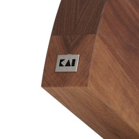 Kai Shun - Bloque de cuchillos giratorio de granito/nogal Kai Shun