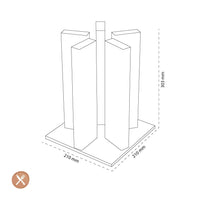 Bloque de cuchillos "Stonehenge" de Kai Shun, acero inoxidable/nogal. 