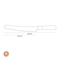 Kai Shun - Cuchillo de pan negro con wasabi de 23 cm (9 pulgadas) Kai Shun 