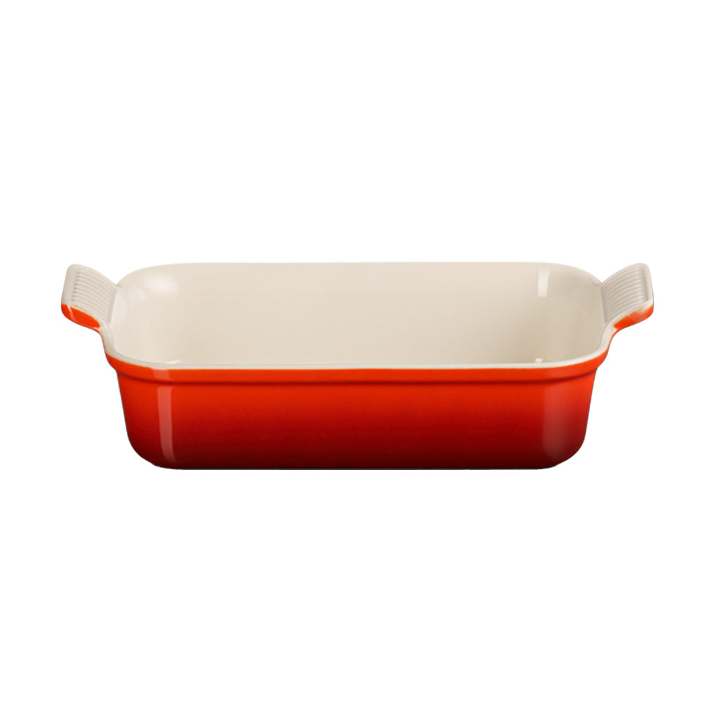 LeCreuset - Fuente de horno rectangular Rojo cereza 26x19cm 2,1l