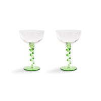 &amp;Klevering - Coupe espiral verde juego de 2 copas de cóctel &amp;Klevering