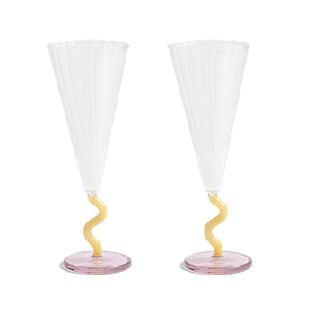 &amp;Klevering - Juego de 2 copas de champán curvas de caramelo &amp;Klevering