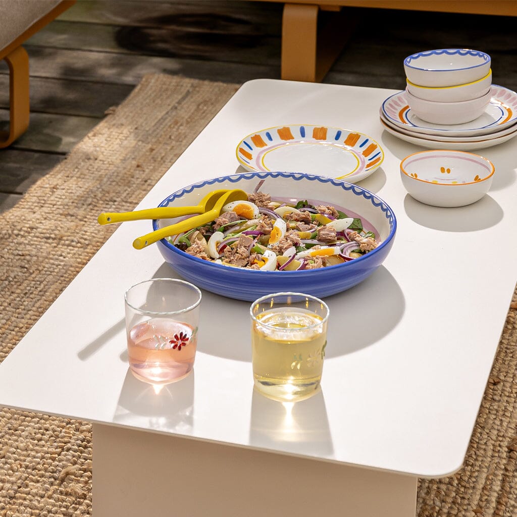 &amp;Klevering - Juego de 2 vasos de cristal azul flora &amp;Klevering