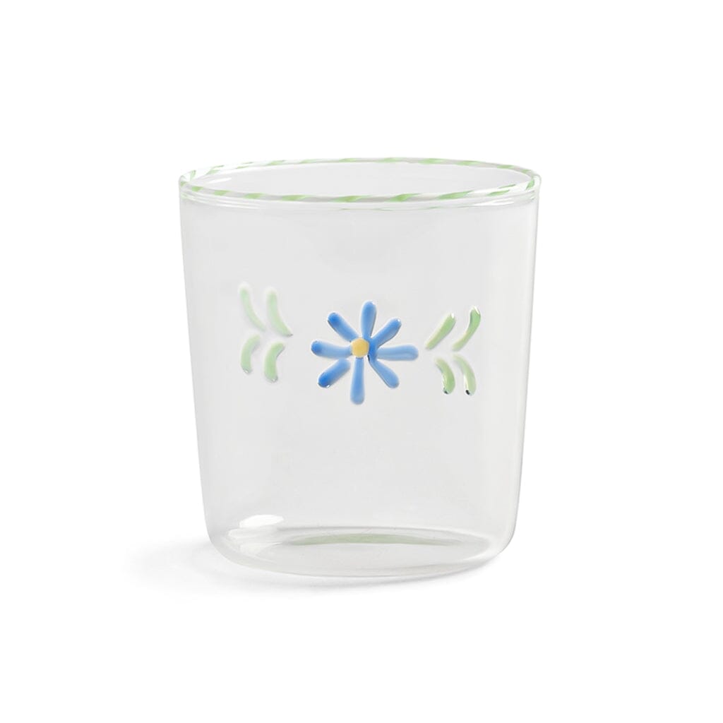 &amp;Klevering - Juego de 2 vasos de cristal azul flora &amp;Klevering