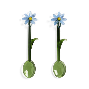&amp;Klevering - Cuchara flora azul juego de 2 Cucharas &amp;Klevering