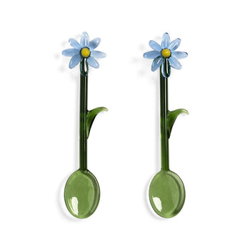 &amp;Klevering - Cuchara flora azul juego de 2 Cucharas &amp;Klevering