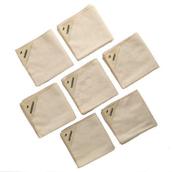 Klud - Paños de cocina de microfibra Waffle, 7 piezas, color almendra Paños de cocina Klud 