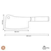 Kuro - Cuchillo de cortar japonés de 18 cm Cuchillo de cortar Satake