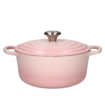 LeCreuset - Asar- / Cacerola Signature redonda Shell Pink 24cm 4,2l