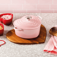 Le Creuset - Cocotte en forme de cœur - Rose coquillage - 20 cm