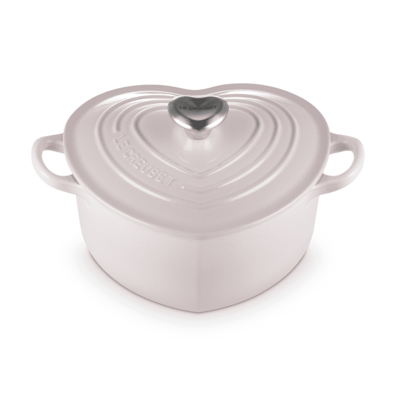 Le Creuset - Cocotte en forme de cœur - Rose coquillage - 20 cm