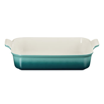 Le Creuset - Fuente rectangular para horno Heritage Blue Riviera 32 x 24 cm Fuente para horno Le Creuset