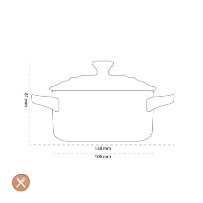 Le Creuset - Mini-Braad-/ Stoofpan Azure 10cm 0,2l Braadpan Le Creuset 