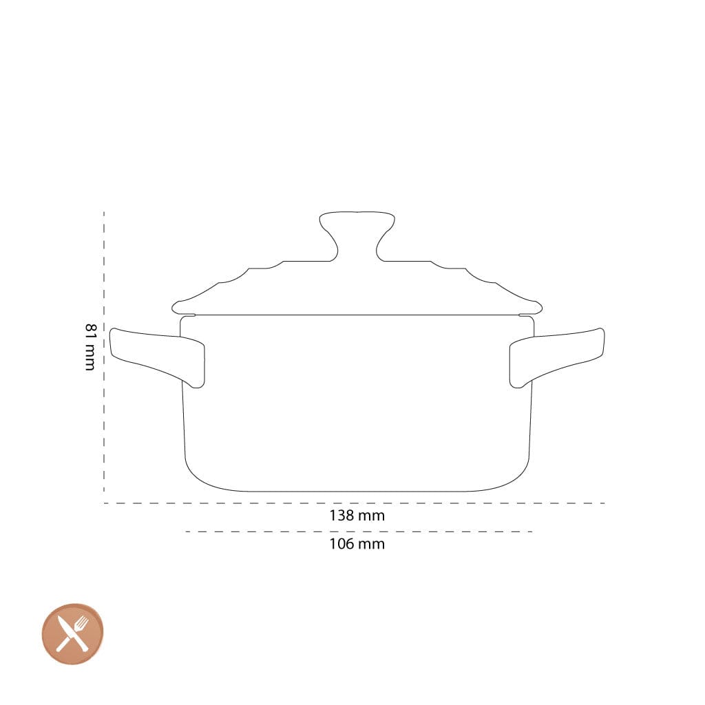 Le Creuset - Mini-Braad-/ Stoofpan Ebbenzwart 10cm 0,2l Braadpan Le Creuset 