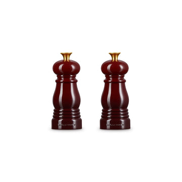 Le Creuset - Set van 2 Kleine Molens Garnet 11cm Peper- en Zoutmolen set Le Creuset 