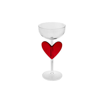 Lepelclub - Campagne Coupe - Corazón - Copas de champán rojas LepelClub
