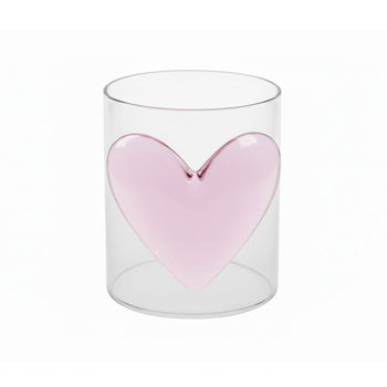 Lepelclub - Verre Cœur en Verre - Verres à Boire Roses LepelClub