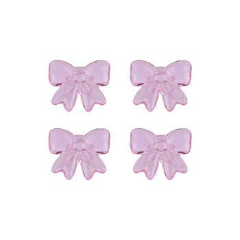 Lepelclub - Anillos para servilletas con lazo - Rosa - Juego de 4 LepelClub
